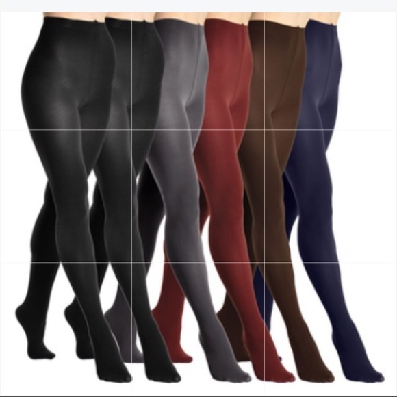 2/$20 LAST ONE Black Thermal Full Footed Tight O/S - Picture 2 of 4